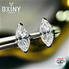 BXINY 0.3-1CT Marquise Cut Moissanite Orecchini con perno S925 Argento GRA Certificato Diamanti Orecchini a bottone per le donne Regali di nozze Gioielli