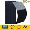 xinpuguang Pannello Solare Flessibile 280W 240W 200W 120W 100W, Caricabatterie 12V 24V, Kit Mono Cell per Camper, Roulotte, Barca, Viaggi