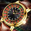 LIGE Orologio da uomo alla moda quadrante rotante Las Vegas Roulette Orologio da tavolo a tema Orologio da uomo impermeabile Orologio luminoso Orologio creativo