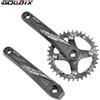 GOLDIX Guarnitura MTB GOLDIX in lega di alluminio foro quadrato 165/170/175mm lunghezza denti larghi stretti 104 corona BCD 32T-42T