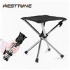 WEST TUNE WESTTUNE Sgabello pieghevole portatile Sgabello da spiaggia leggero in acciaio inossidabile Sedie da pesca all'aperto per viaggi, campeggio, picnic, barbecue