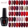 NAILCO 15ml Marrone Unghie Art Colore rosso Gel Smalto per unghie Semi-permanente Smalto gel UV Caffè Manicure Cioccolato Smalto per unghie ibrido