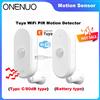 ONENUO Sensore di movimento PIR WiFi Tuya Sensore di rilevamento del corpo umano Sensore PIR a infrarossi Smart Life per la protezione della sicurezza domestica