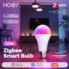 MOES Tuya Smart Zigbee Lampadina LED 14W RGB C + W E27 Colori Dimmerabili 2700K-6500K App Smart Life Controllo Regolabile Alexa Google Home