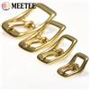 Meetee 2/5/10P Fibbia per cintura in ottone massiccio 13-25mm, Fibbie metalliche per cinture, Gancio a perno regolabile, Gancio per collare per cani, Accessori hardware per fettucce