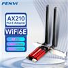 FENVI AX210 WiFi 6E Adattatore PCI-E 5374Mbps BT5.3 Tri-Band 2.4G/5G/6Ghz 802.11AX Scheda Wi-Fi di rete wireless per PC Windows10/11