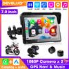 Develuck Navigazione per moto Carplay da 5/7 pollici GPS Wireless Android Auto Moto DVR Display Monitor per schermo IPX7 Accessori per motocicli