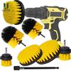 Untior Spazzola per trapano elettrico Set di spazzole per pneumatici Spazzola per pulizia rotonda in plastica per bagno Accessori per strumenti di pulizia domestica multifunzionali