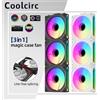 TEUCER Coolcirc DL-1 Ventola per case per PC da 120 mm 800-2000 giri/min PWM Hydro cuscinetto Silenzioso 5V3Pin ARGB Dispositivo di raffreddamento dell'acqua Ventola di raffreddamento magica senza cavo