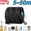 GUYN 5 ~ 50m Tubo flessibile per la pulizia dell'acqua di scarico fognario 5800PSI Tubo per macchina per la pulizia a pressione 1/4 "NPT Ugello per pulizia condotte Kit getto fognario