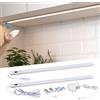 PARKSON Luci a LED sotto l'armadio per la cucina Interruttore a spazzamento manuale Sensore di movimento PIR Armadio Lampada da armadio Luce notturna a LED 30/40/50 cm Comodino