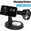 VIKEFON Supporto per caricabatterie wireless magnetico 3 in 1 per Magsafe iPhone 16 15 14 13 Pro Max Apple Watch 9 8 AirPods Pro Stazione di ricarica rapida