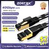ZoeRax Cavo Ethernet Cat8 ZoeRax 40Gbps 2000MHz, Cavo di Rete RJ45 Cat 8 per Router, Modem, Internet