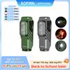 SOFIRN ST10 1000lm Mini Morsetto Torcia 144m 7000K Luce LED 14500 USB C Ricaricabile Lampada Bianca e Rossa IPX6 con Tappo Posteriore Magnetico