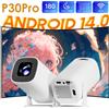 HONGTOP Android 14 P30PRO Supporta lo specchio dello schermo 720p Proiettore intelligente 4K WiFi6 Smart Home Theater Proiettore portatile esterno