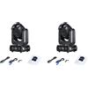 HYULIGHTS 2 PZ/LOTTO Mini LED Luce A Testa Mobile 150W Fascio + Spot + 18 Prismi Rotanti Dj Dmx Effetto Fase Luce Disco Bar