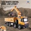 JIKEFUN HUINA 1538 26CH RC Camion semi-lega 1/14 Telecomando con presa in legno Cassone ribaltabile Ingegneria Autocarro con cassone ribaltabile Modello di auto Giocattolo per bambini