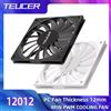 TEUCER TE-12012 Ventola di raffreddamento ultrasottile 120x120x12mm Dimensioni ultrasottili a basso rumore 4PIN PWM per dispositivo di raffreddamento della CPU del computer desktop
