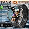 GUHUAVMI Militare TANK X3 1000mAh Batteria Ultra Grande Astuto Della Vigilanza Degli Uomini GPS Bussola 10ATM Impermeabile Nuoto Senza Fili HD BT Chiamata Smartwatch