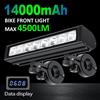 NEWBOLER Luce per bicicletta anteriore 4500 Lumen Luce per bici 14000mAh Torcia impermeabile Ricarica USB MTB Lampada per ciclismo su strada Accessori