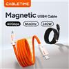 CABLETIME Cavo CABLETIME da USB C a USB C, USB4 40Gbps 8K 240W, Cavo Magnetico per Ricarica Rapida, Compatibile con Thunderbolt 4/5 per Laptop, Macbook, iPad