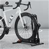 ROCKBROS Rastrelliere per parcheggio per biciclette Doppi pali in acciaio al carbonio MTB Bici da strada Rastrelliere per parcheggio per bici pieghevoli Visualizzazione supporti per ciclismo