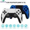GAMINJA P48 Controller Wireless BT Gamepad Doppia Vibrazione Nessuna Latenza Con Touchpad Microfono Porta Auricolare Per PS4 PS3 PC