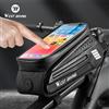 WEST BIKING Borsa da bicicletta Borsa per touch screen per telefono da bici da 7,0 pollici Borsa per telaio anteriore idrorepellente con guscio rigido in EVA Borsa per bici da strada MTB