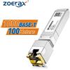 ZoeRax 1.25G/2.5G/10G GBASE-T SFP+ Modulo in rame a RJ45, CAT6a-Modulo Ethernet per la modifica automatica SFP+ Cavo adattatore-1PCS