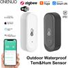 ONENUO Sensore di umidità della temperatura Zigbee o WiFi esterno impermeabile IP65 Termometro domestico Tuya compatibile Colore bianco o nero