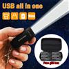 NEWBIRTH Mini portachiavi lampada tascabile USB ricaricabile LED luce forte torcia a luce multifunzionale impermeabile escursionismo all'aperto campeggio