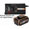 Makita per worx 20V4.0/6.0/8.0/10.0Ah Batteria al litio ricaricabile WA3553 WA3551 WA3553.1 WA3570 per tutti gli attrezzi elettrici e da giardino WORX