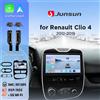 Junsun 360 ° Telecamera panoramica Autoradio Per Renault Clio 4 2012-2019 Wireless CarPlay Android Auto Stereo GPS Navi RDS WiFi BT