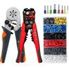 WOZOBUY Pinza spelafili per cavi professionale per elettricisti, pinza spelafili per cavi, pinza spelafili automatica, strumenti per crimpare ghiera