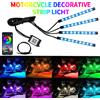 WUMFIRE Led Moto Atmosfera Luce Decorativa Luce Ambientale Striscia Lampada Al Neon Flessibile RGB APP 12V Per Harley Yamaha Kawasaki Suzuki