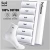 MiiOW Calzini in puro cotone 100% da uomo Business Dress Calzino lungo Nero Bianco Antibatterico Antiodore Calzini sportivi traspiranti