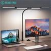 newstyle Lampada da scrivania a LED ultra luminosa per la cura degli occhi Lampada da scrivania per architetto da ufficio con clip flessibile a collo di cigno con regolazione continua da 24 W Lampada da