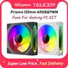 TEUCER Prism4 Ventole avanzate/indietro 120MM 5V 3PIN ARGB 12V 4PIN PWM 2000RPM Cuscinetto idraulico Design stabile e silenzioso per giocatori
