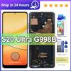sinmaytai Display AMOLED con cornice per Samsung S20 Ultra G988B, SM-G988, SM-G988U Parte di riparazione del gruppo digitalizzatore LCD touch