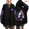 Bandai Nuovo Anime Kochou Shinobu Stampa grafica Felpe con cerniera Donna Uomo Moda Harajuku Casual Felpe con zip in pile Manica lunga
