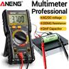 ANENG Multimetro Digitale Ricaricabile ANENG SZ818 Pro Professionale, Tester di Tensione AC/DC, Amperometro, Voltmetro, Tester HFE per Triodi e Condensatori