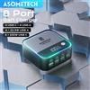 ASOMETECH Caricatore GaN a 8 porte Luce d'atmosfera Display digitale Desktop USB Tipo C 100W PD PPS Ricarica rapida per iPhone 17 Laptop Samsung