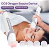 foreverlily 4 punte CO2 Bubble Pen Aqua Skin Pulizia del viso SPA Dispositivo di bellezza CO2 Pods Massaggiatore Macchina portatile per bolle di ossigeno per il viso