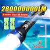 paweinuo 280000000LM Torcia subacquea a LED più potente Torcia subacquea professionale Lampada subacquea ricaricabile Lanterna subacquea da pesca