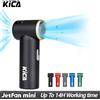 Kica JetFan Mini Ventilatore Personale Portatile 3000mAh, Ventilatore Turbo in Metallo, Velocità Regolabile, per Esterni/Viaggi/Campeggio, Fino a 14 Ore di Autonomia