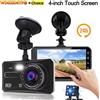 WDSZKMYF Touch Screen Dual-Lens Car DVR Dash Cam da 4 pollici 1080P per auto Videoregistratore Telecamera posteriore opzionale Monitor di parcheggio 24 ore