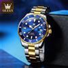 OLEVS 6650 Orologio da uomo Classico orologio meccanico automatico originale per uomo Orologio da uomo in acciaio inossidabile luminoso impermeabile con scala zircone