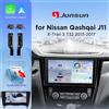 Junsun Autoradio Junsun per Nissan Qashqai 2 J11 X-Trail Xtrail 3 T32 2013-2017 con CarPlay Wireless e Android Auto, Stereo 8 Core Plug&Play, Unità Principale 360 ° Sistema di Navigazione Auto Intelligente