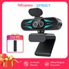 EMEET Webcam 4K 1080P 60fps EMEET C60E, Videocamera USB Binoculare 4K con Luce RGB per Streaming/Gaming, Videocamera per Computer