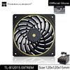 Thermalright TL-B12015 EXTREM Ventola di raffreddamento del telaio da 12 cm/120x120x15mm/Lame della ventola LCP/doppio cuscinetto a sfere/basso rumore/telaio PPS